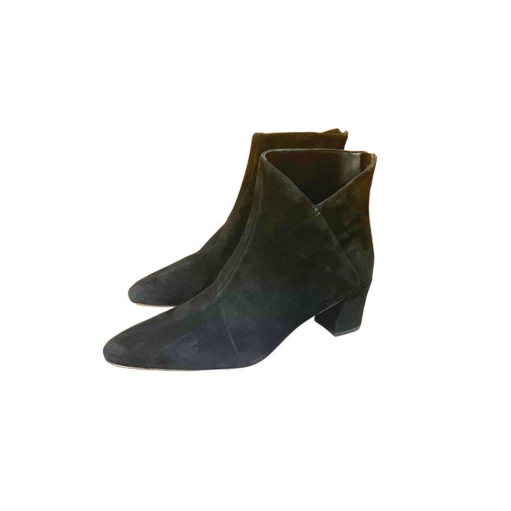 Vince Lora Ankle Booties suede back zipper black size 8.5 - Picture 6 of 12